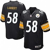 Nike Men & Women & Youth Steelers #58 Jack Lambert Black Team Color Game Jersey,baseball caps,new era cap wholesale,wholesale hats